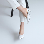 [GIRLS GOOB] Women's Comfortable Slip On High Heels, Synthetic Leather - Made in KOREA